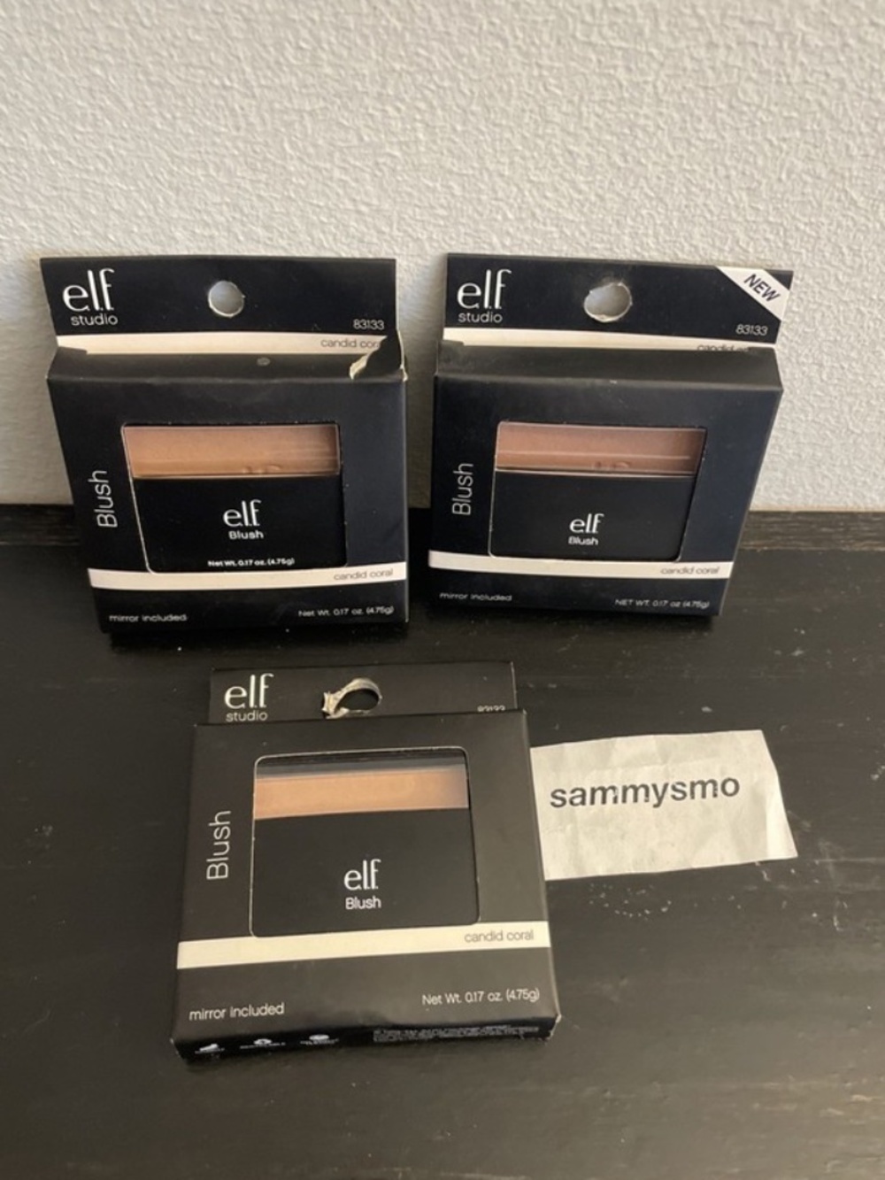 ELF e.l.f. Blush CANDID CORAL 83133 Mirror Pressed Powder x3 READ DESCTIPTION